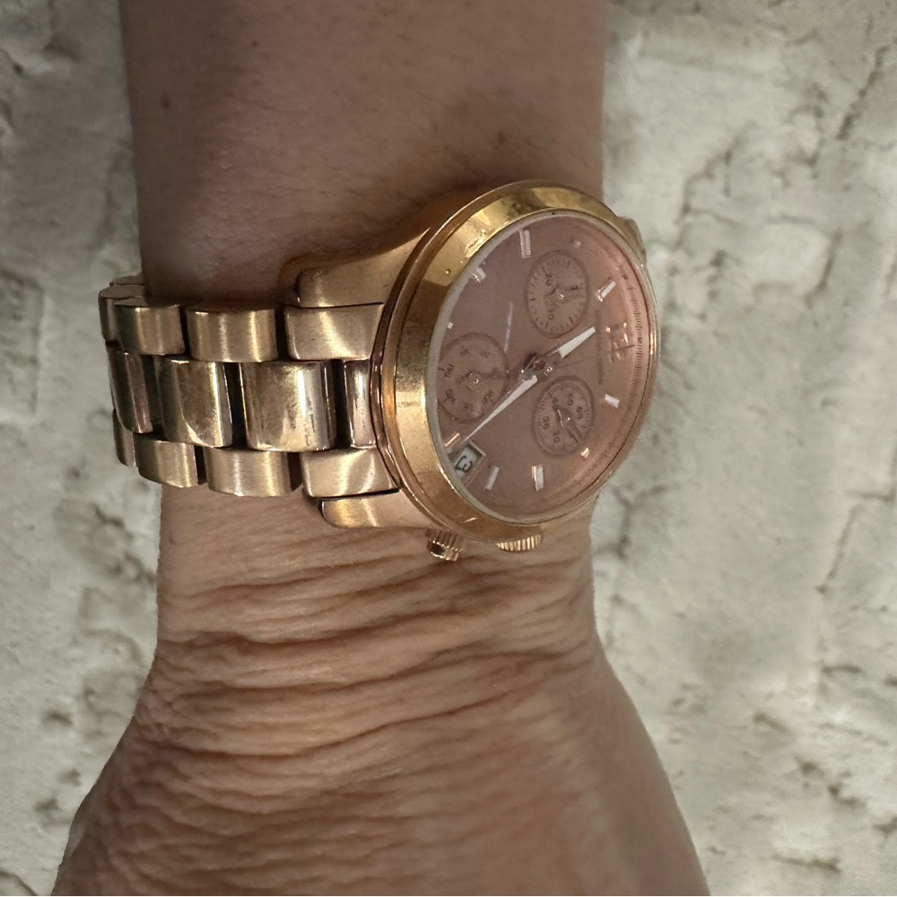 Michael Kors Metallic Rose Chronograph Watch - Picture 2 of 4
